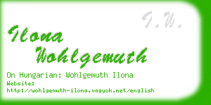 ilona wohlgemuth business card